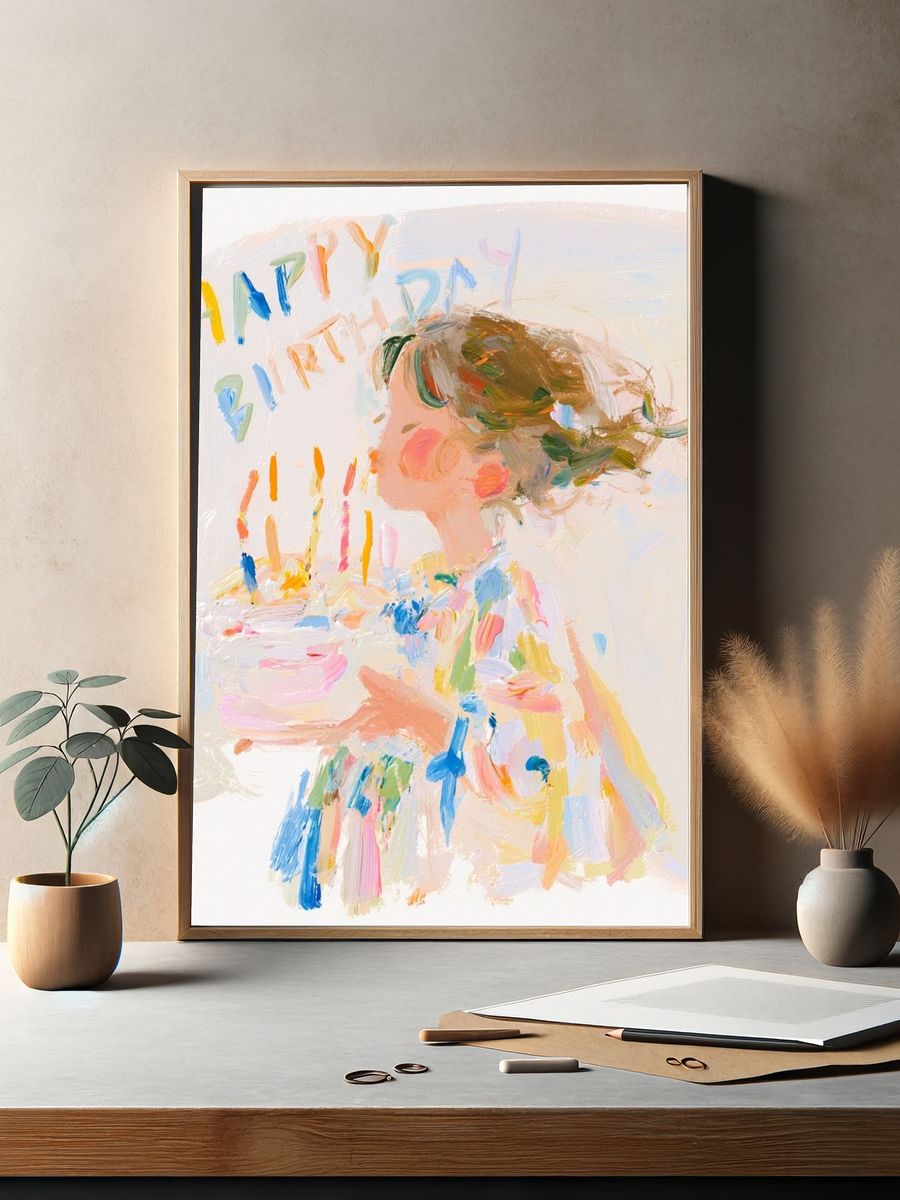 Birthday Girl Fine-Art Print. — room view 2