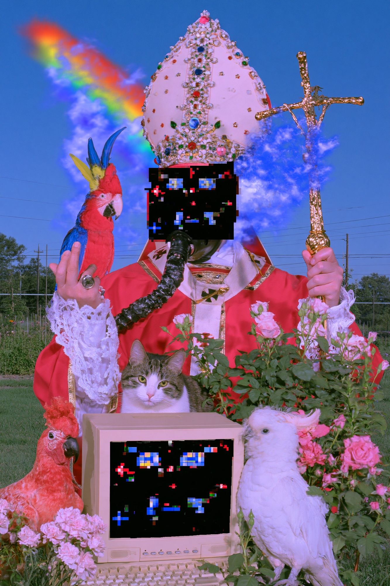 Surreal Papal Garden Poster. poster — fine-art art