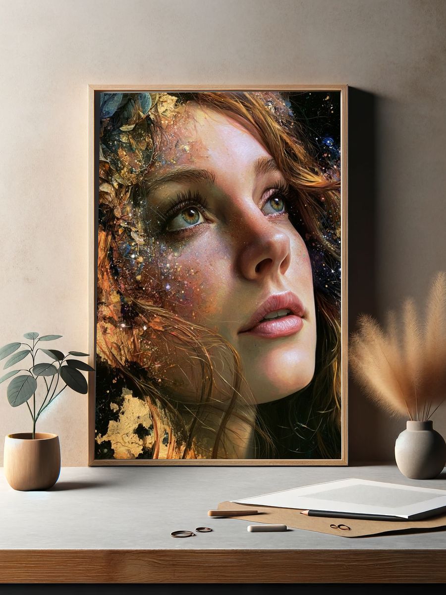Mediterranean Village — Fine-Art Print. — room view 2