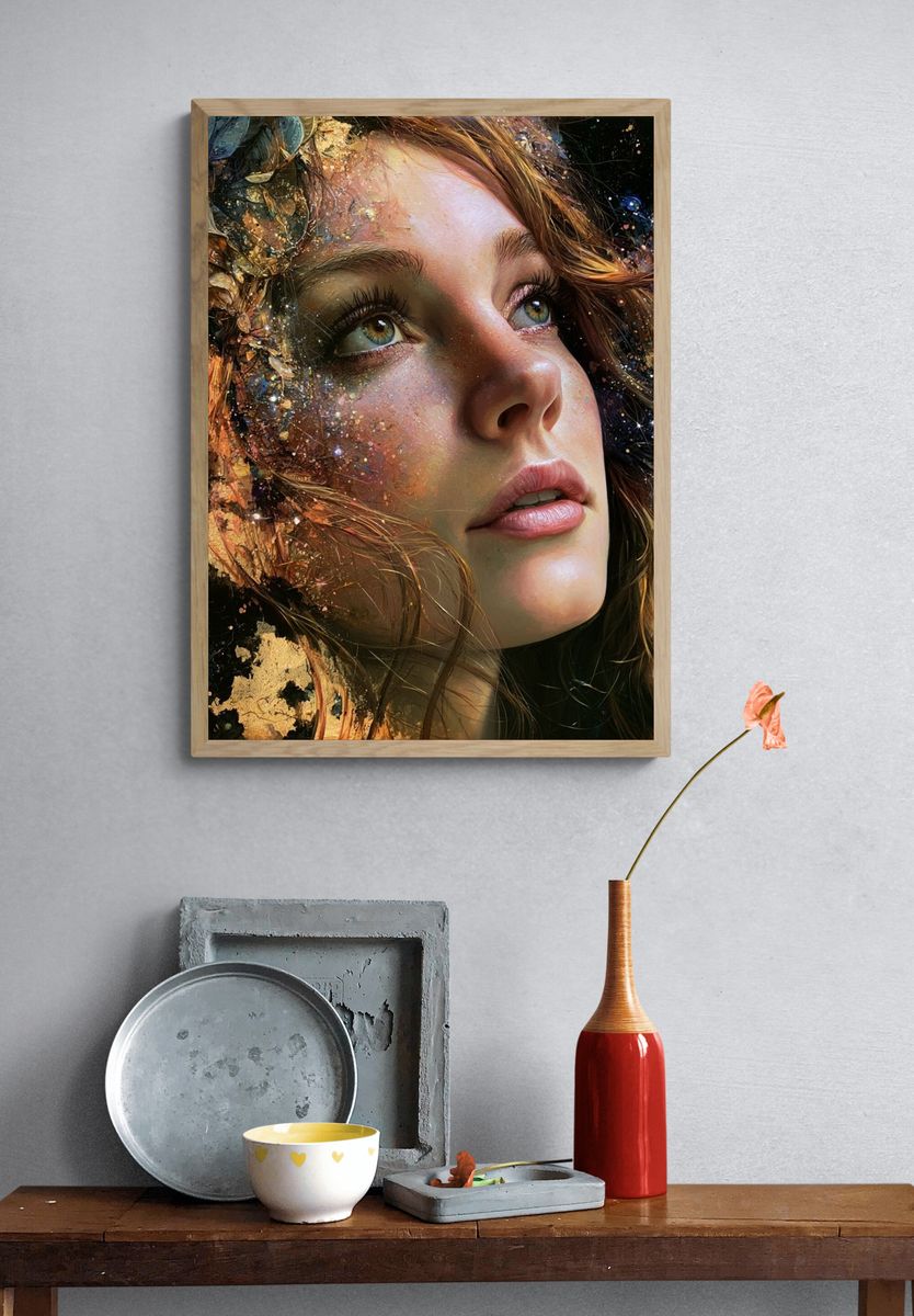 Mediterranean Village — Fine-Art Print. — room view 3