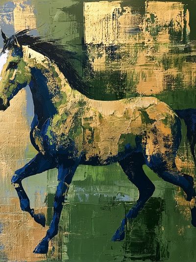 Galloping Horse Abstract Poster. poster print