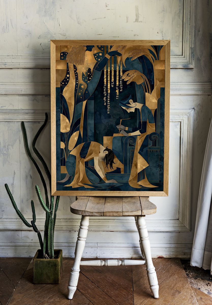 Art Deco Figures — Fine-Art Print. room preview
