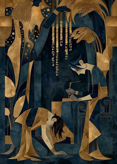 Art Deco Figures — Fine-Art Print. poster