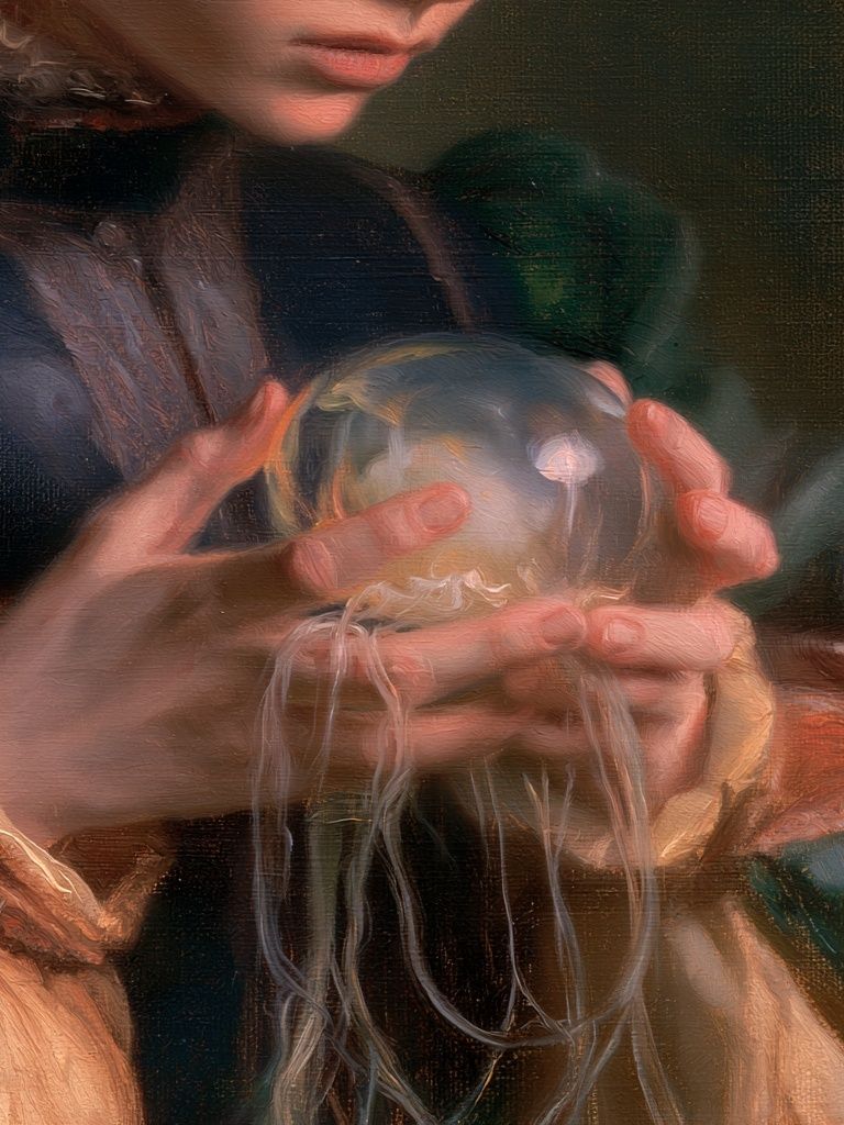 Crystal Ball Portrait Fine-Art Poster. poster detail