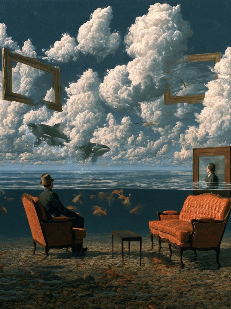 Surreal Ocean Salon Print. poster detail
