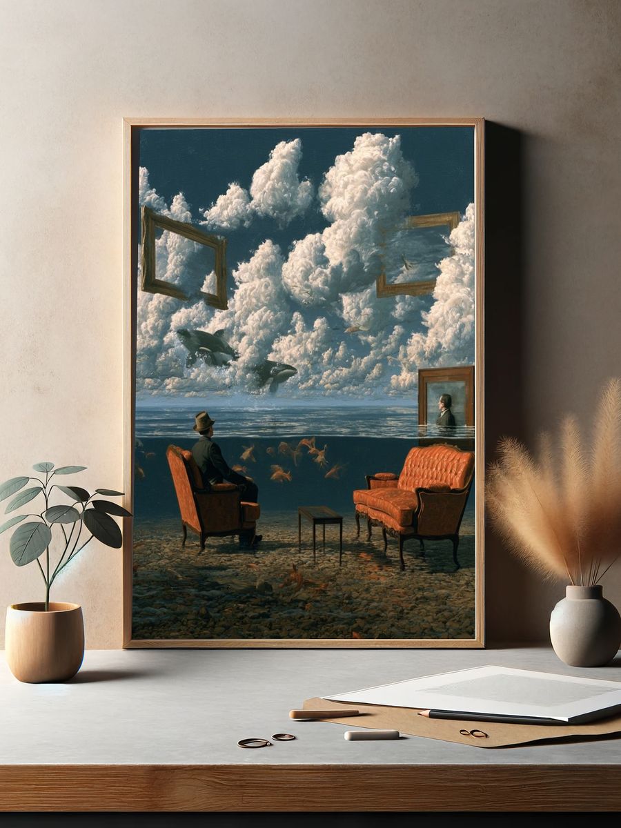 Surreal Ocean Salon Print. — room view 2