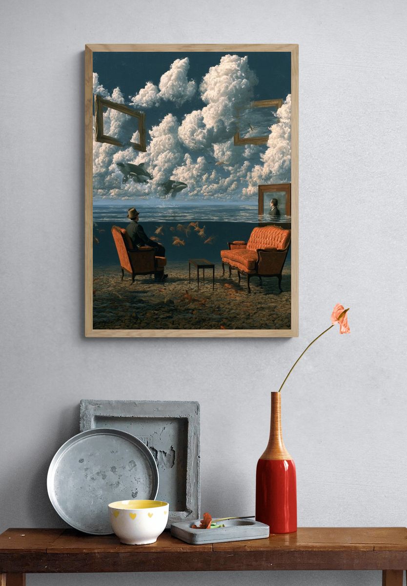 Surreal Ocean Salon Print. — room view 3