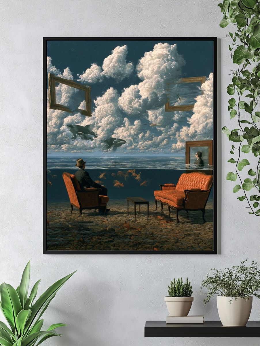 Surreal Ocean Salon Print. — room view 4