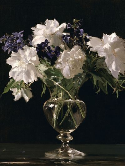 White Flowers Still Life Poster. poster
