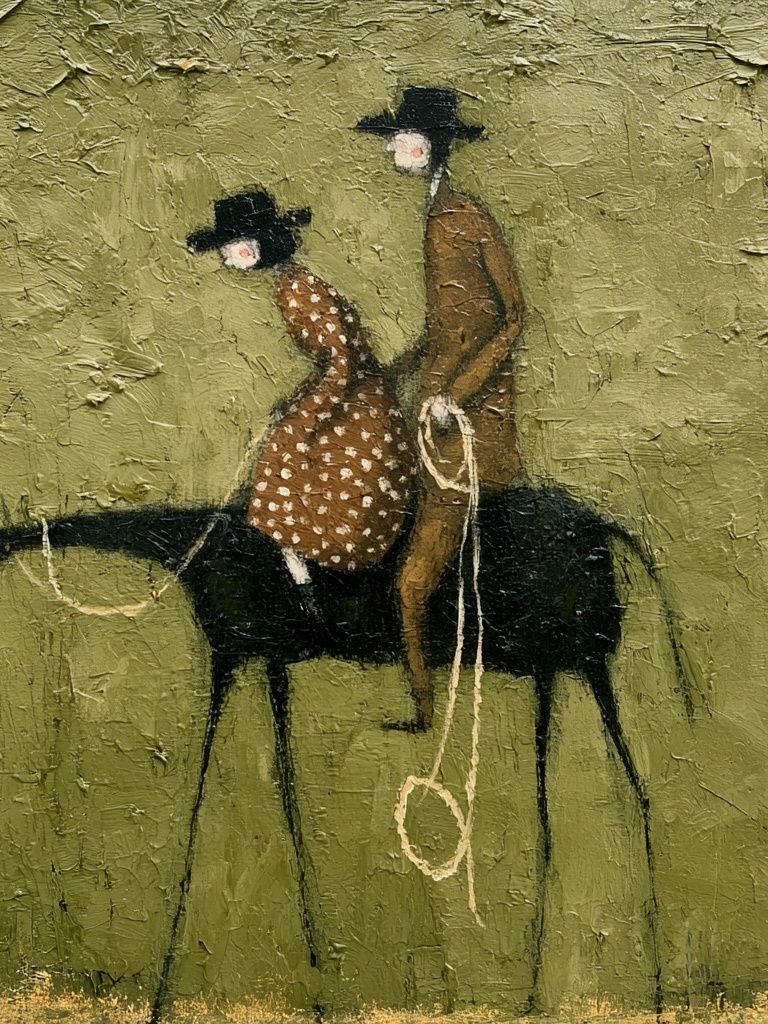 Cowboy Riders Contemporary Print. poster — fine-art art