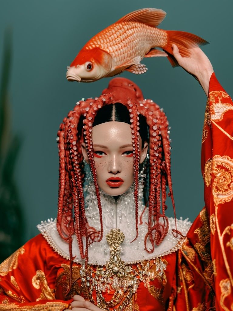 Octopus Portrait Fashion Poster. poster — fine-art art