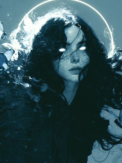 Butterfly Halo Portrait Print.