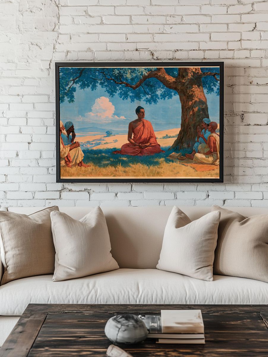 Meditation Under the Tree Fine-Art Poster. — room view 1