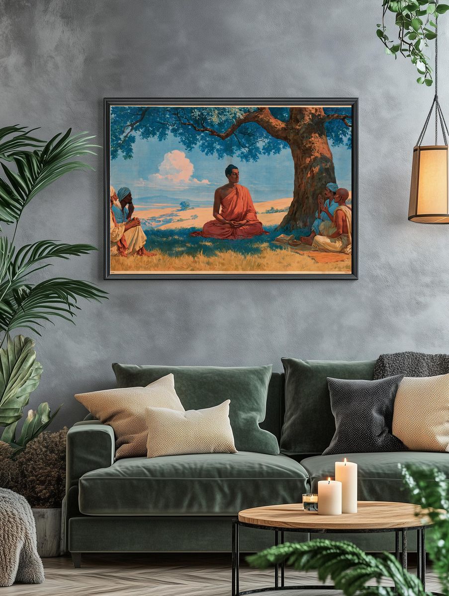 Meditation Under the Tree Fine-Art Poster. — room view 4