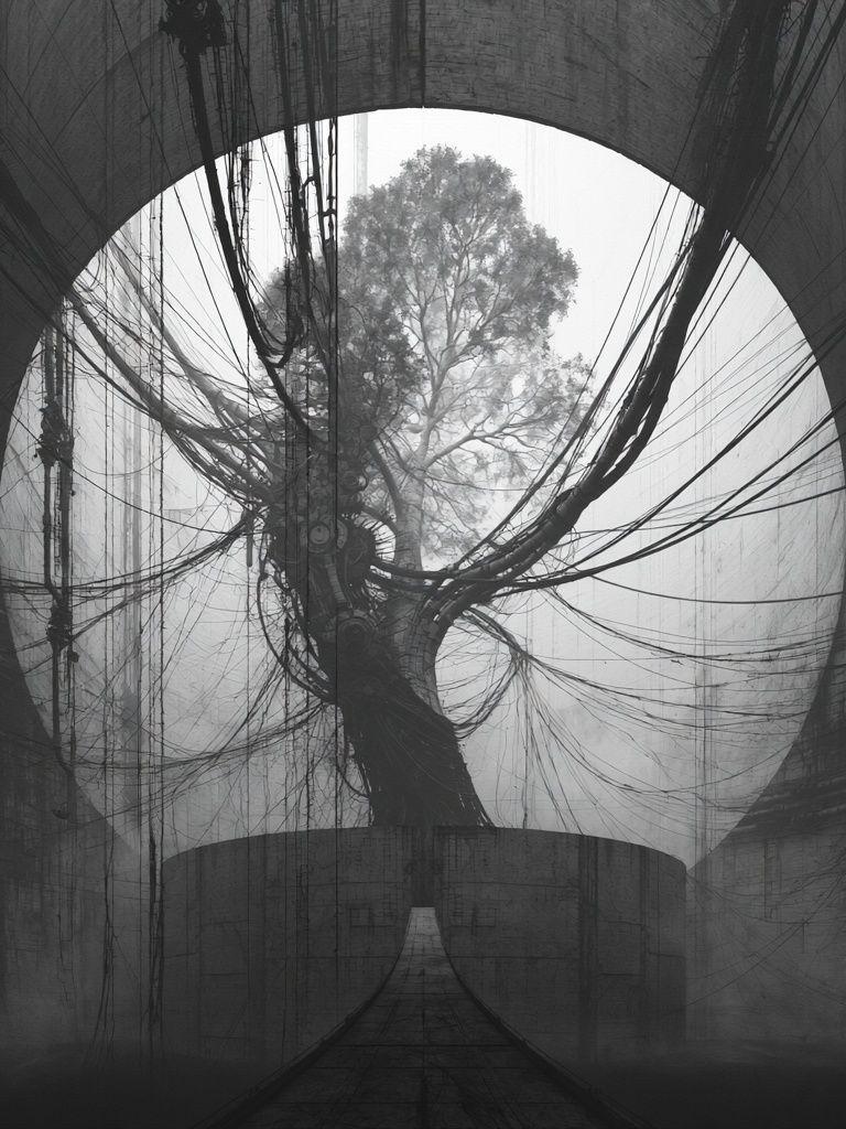 Surreal Tree Tunnel Print. poster — fine-art art