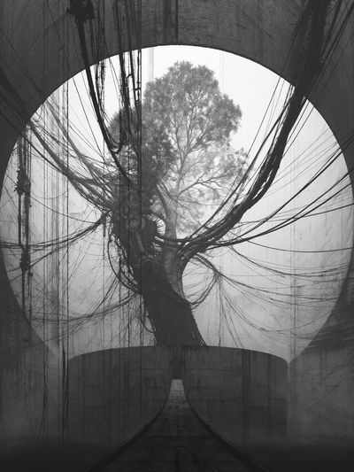Surreal Tree Tunnel Print. poster