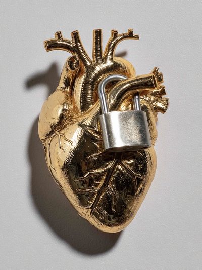 Locked Heart Surrealism Print. poster