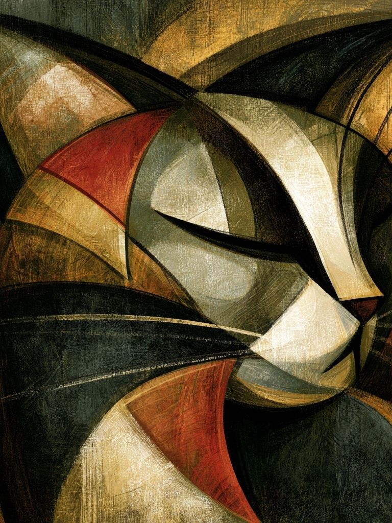Cubist Abstract Composition Poster. poster — fine-art art