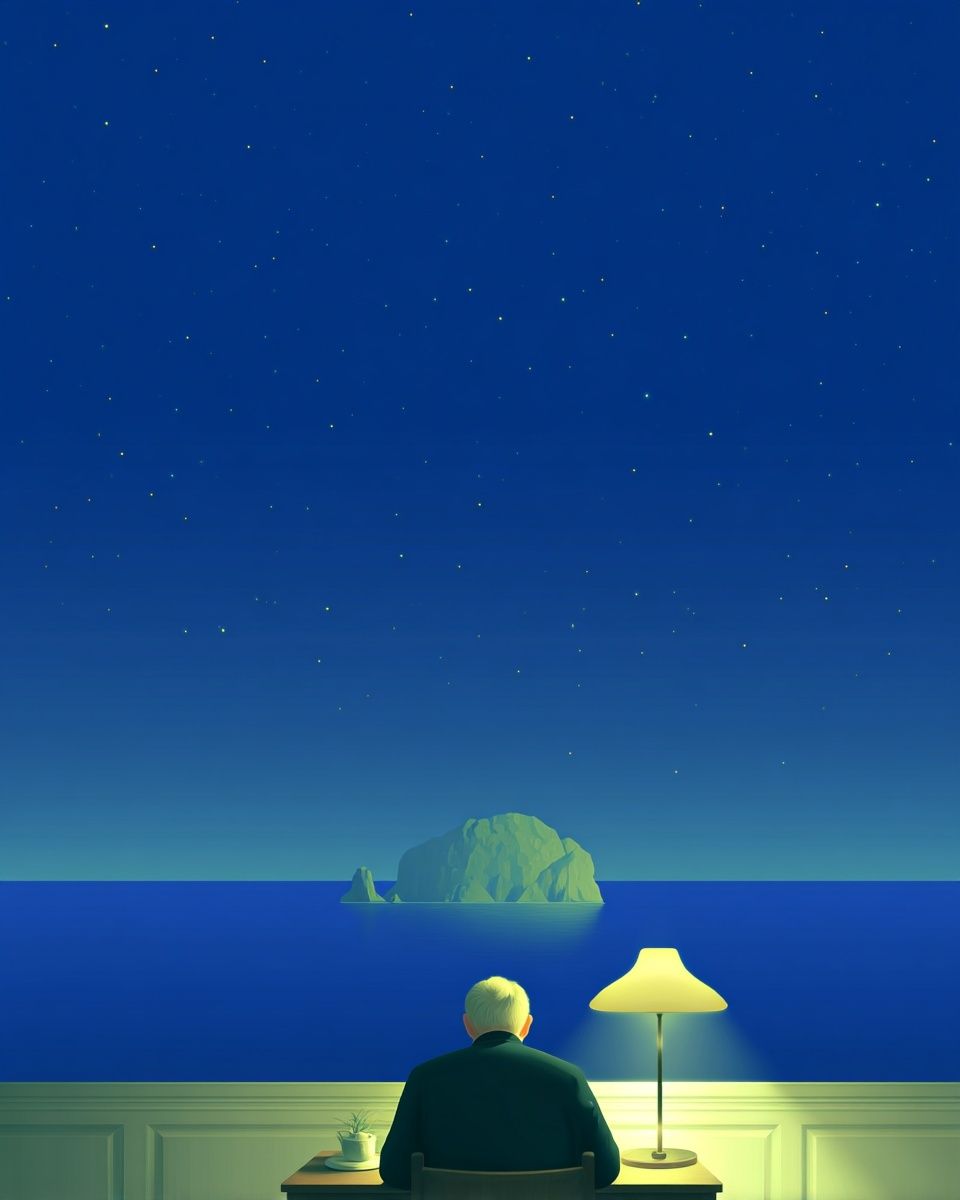Solitary Seascape — Surrealism Print. poster detail