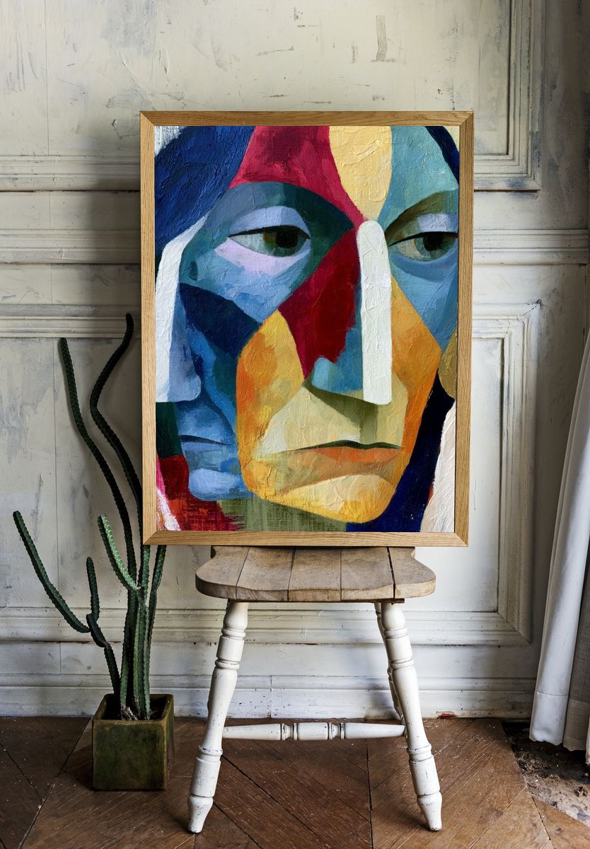 Divine King Surrealism Print. — room view 1