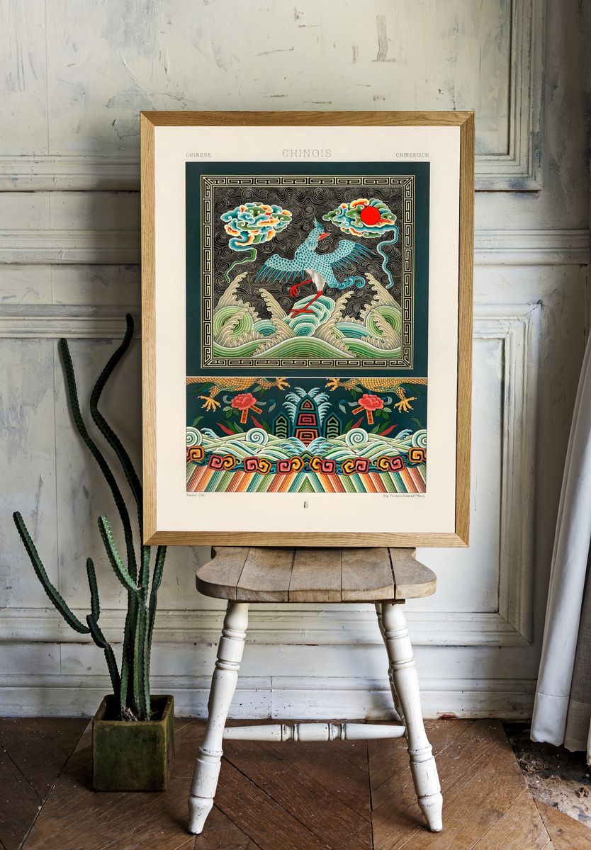 Surreal Floral Portrait Print. — room view 1