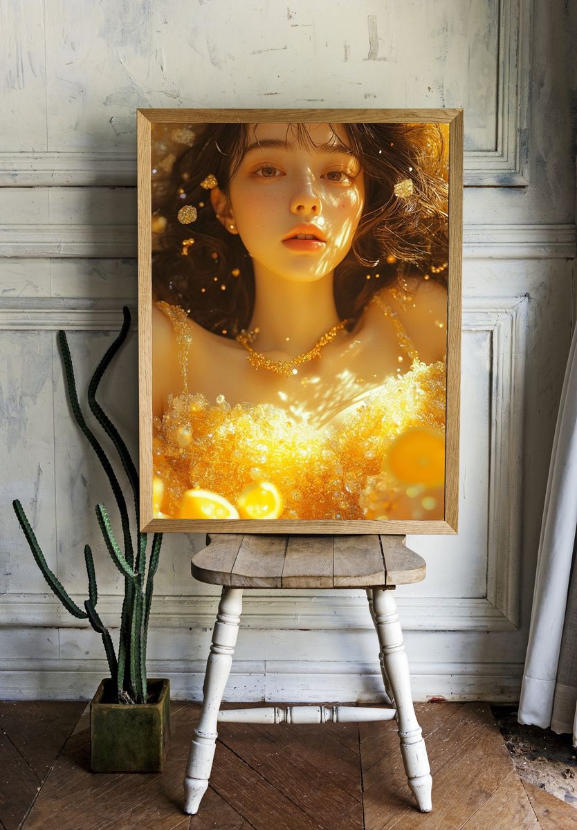 Golden Portrait Dream Poster. — room view 1
