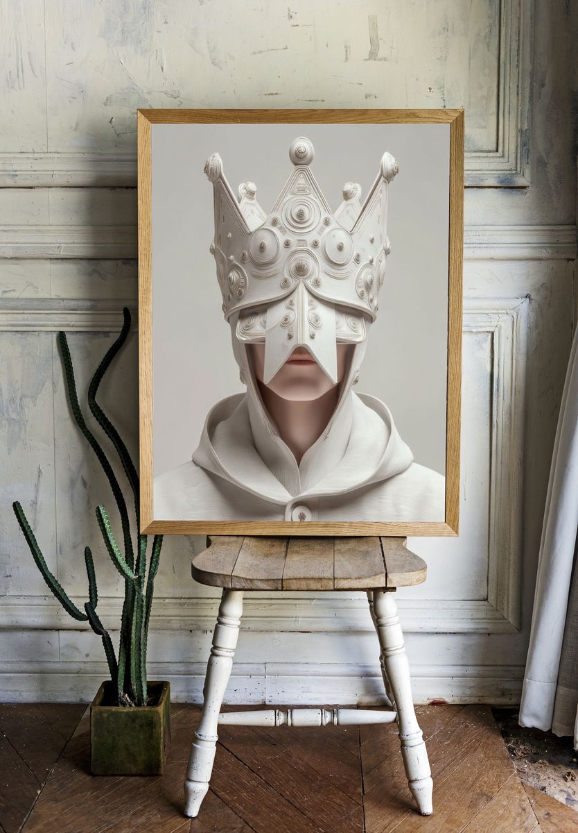 Crowned Figure Surrealism Poster. — room view 1