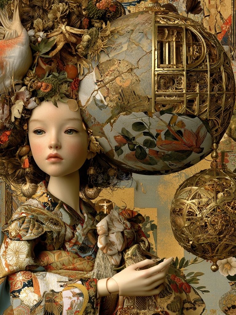 Ornate Doll Portrait Fine-Art Print. poster detail