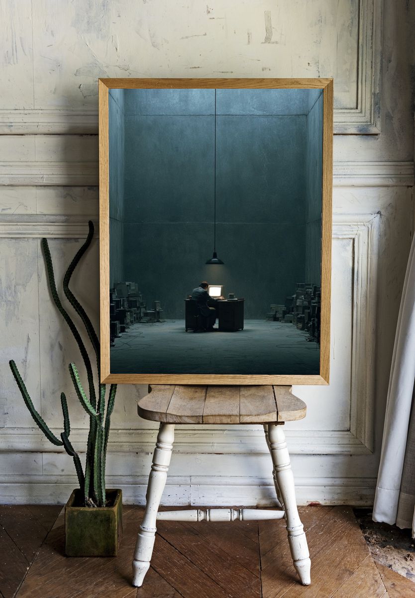Lonely Computer Room — Surreal Print. — room view 1