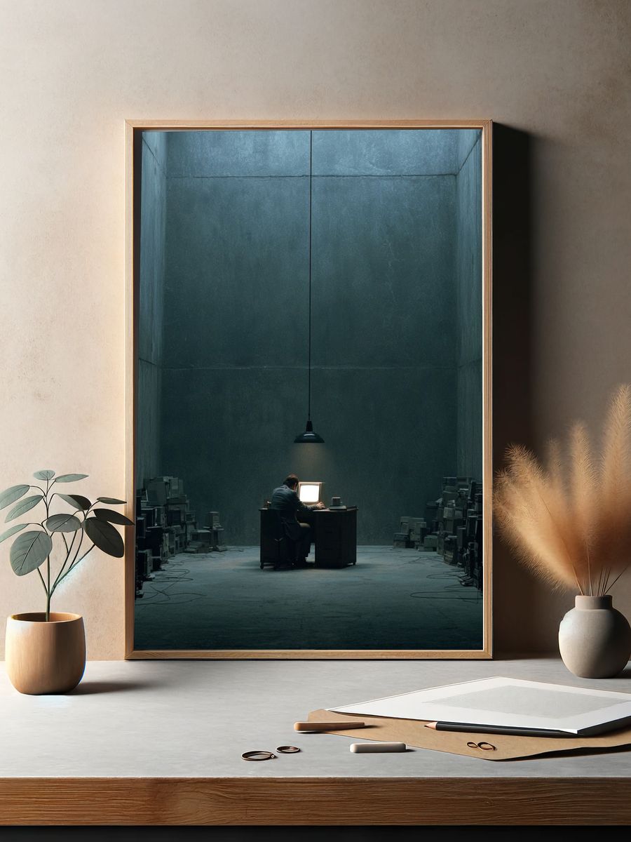 Lonely Computer Room — Surreal Print. — room view 2
