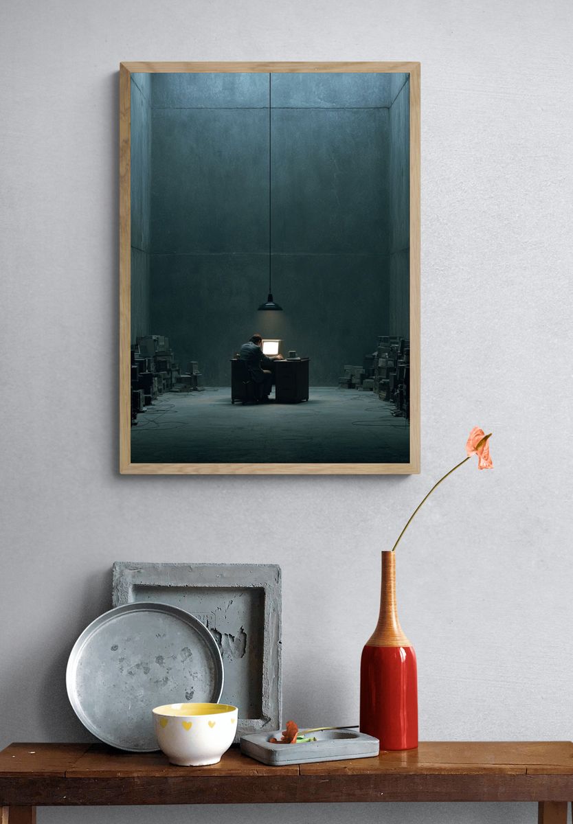 Lonely Computer Room — Surreal Print. — room view 3