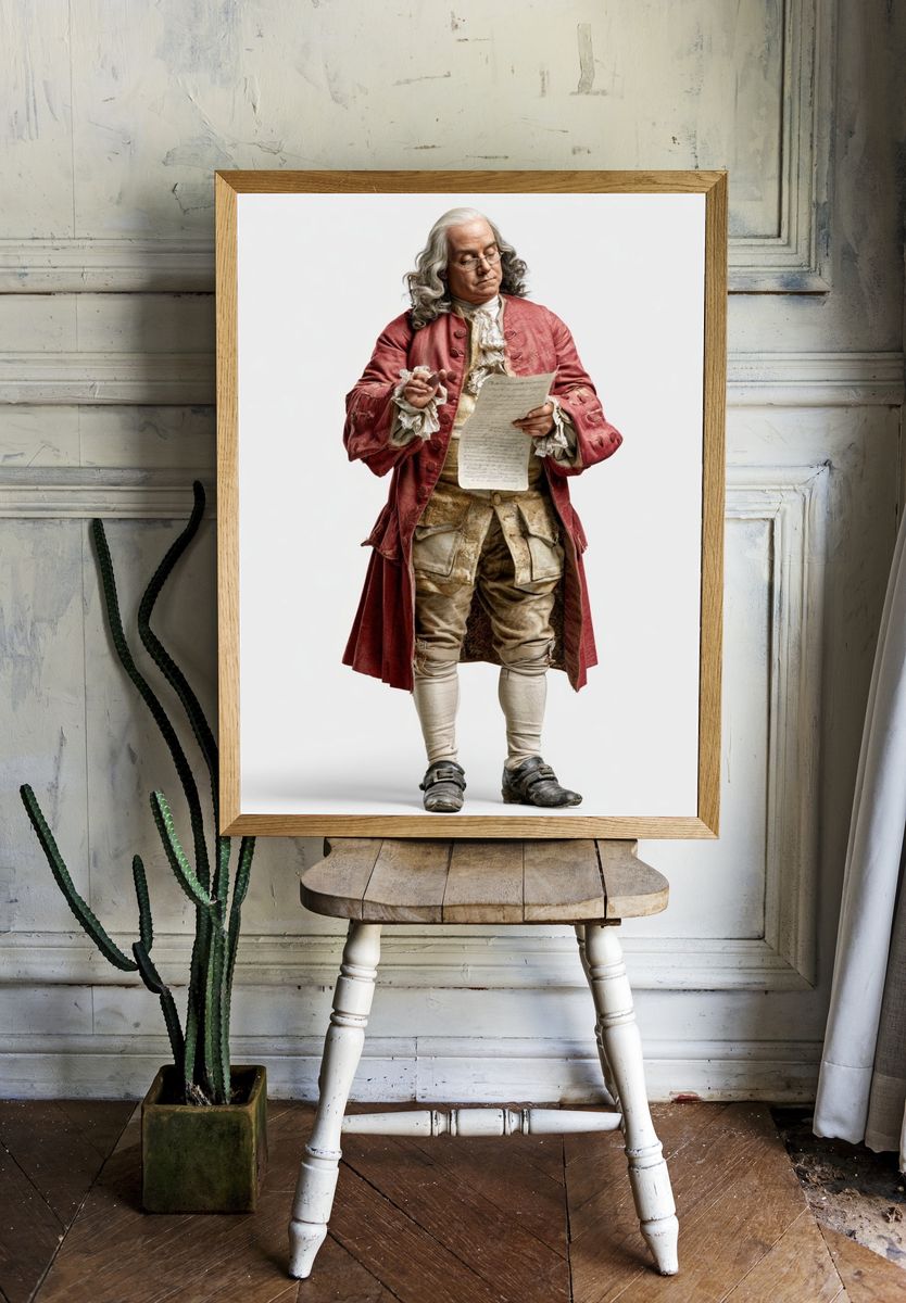 Baroque Composer Portrait Print. — room view 1
