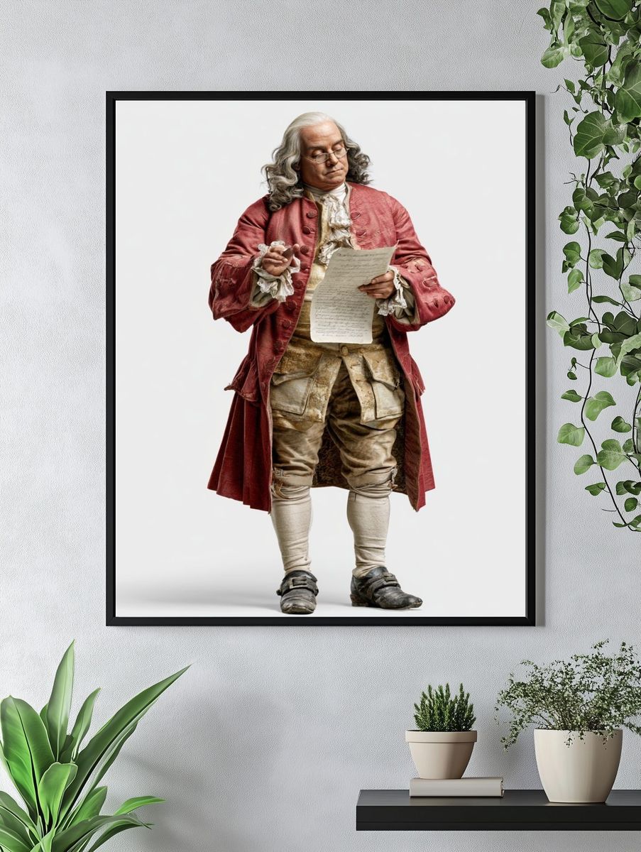 Baroque Composer Portrait Print. — room view 4