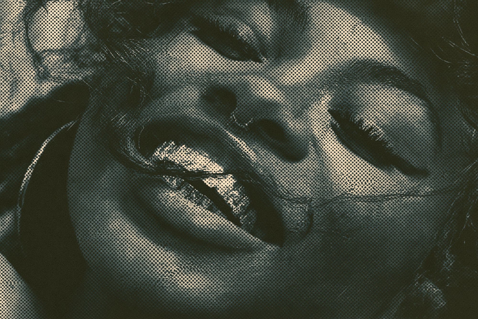 Monochrome Faces Collage Poster. poster — fine-art art