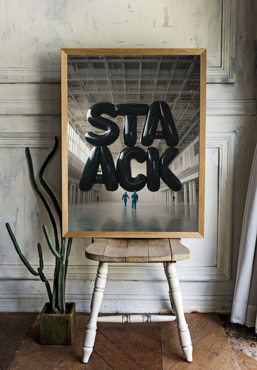 StacK Balloon Installation Poster. room preview