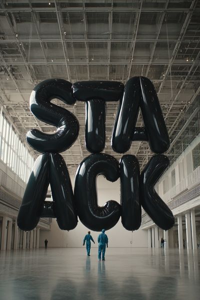 StacK Balloon Installation Poster. poster