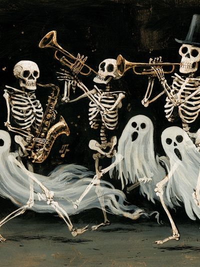 Skeleton Jazz Band — Fine-Art Print.