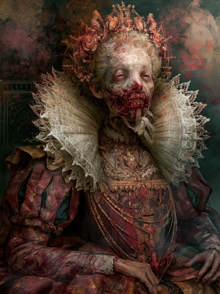 Gothic Queen Portrait Print. poster detail