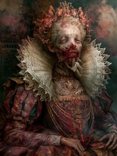 Gothic Queen Portrait Print. poster