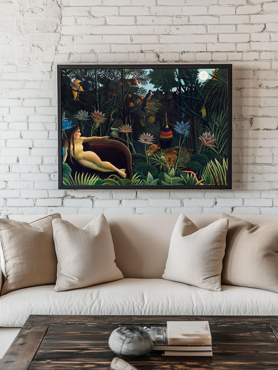 Rousseau vintage wallpaper, desktop background. — room view 1