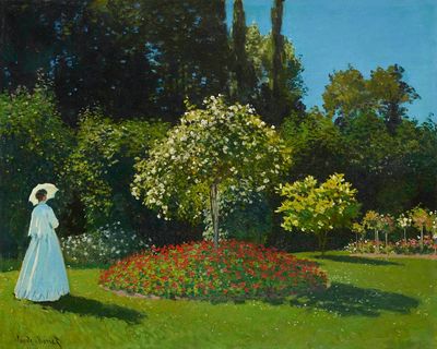 Claude Monet 's Lady garden. poster print