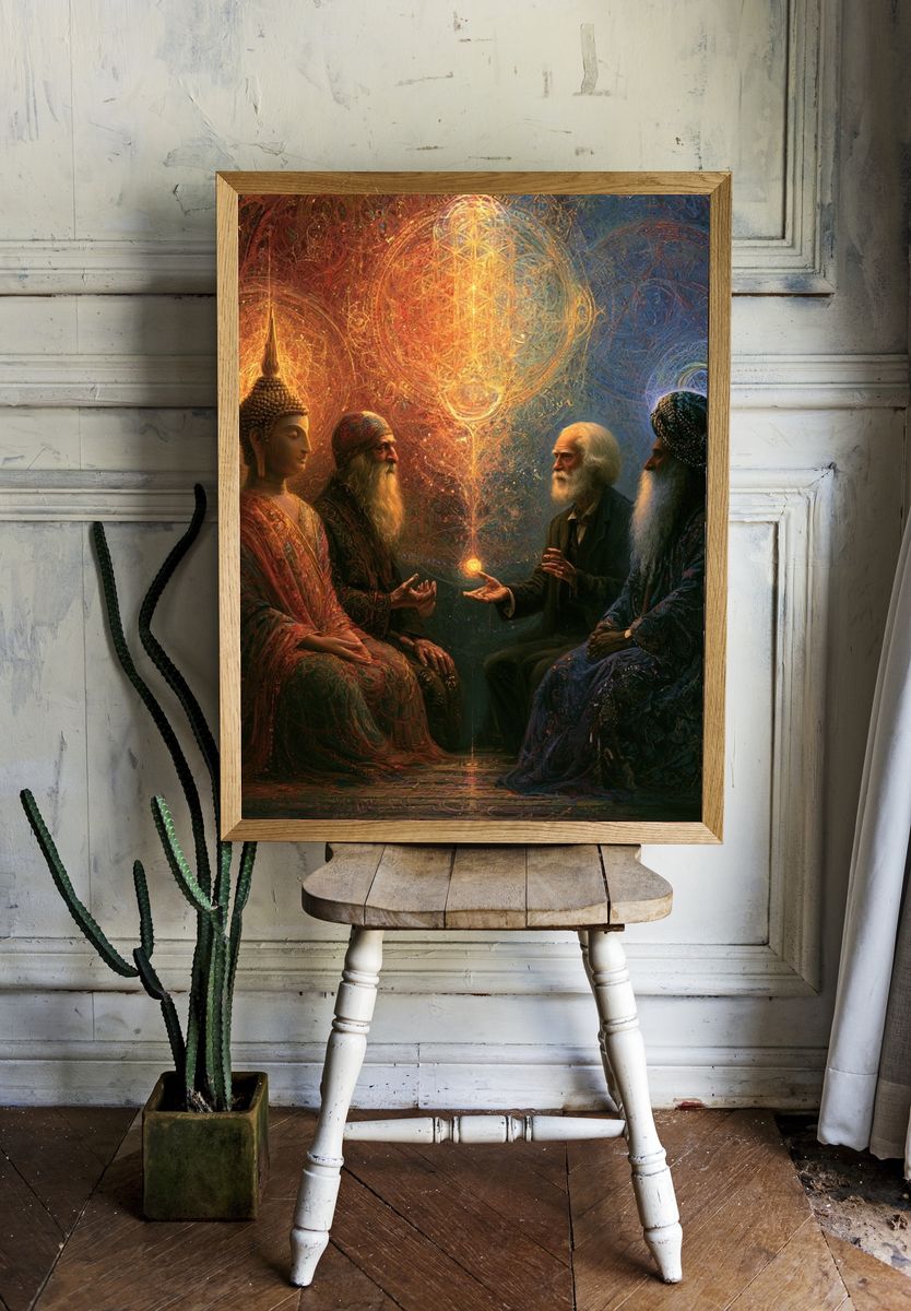 Mystic Council Surrealism Poster. — room view 1