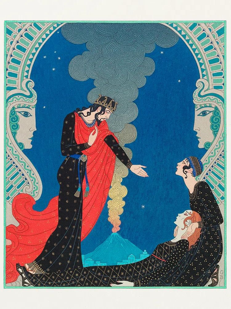 Empedocles Panthea (1929) fashion illustration. poster — fine-art art