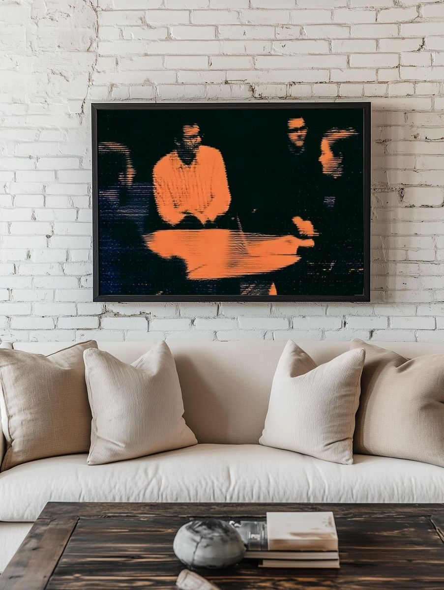 Abstract Neon Figures Poster. room preview