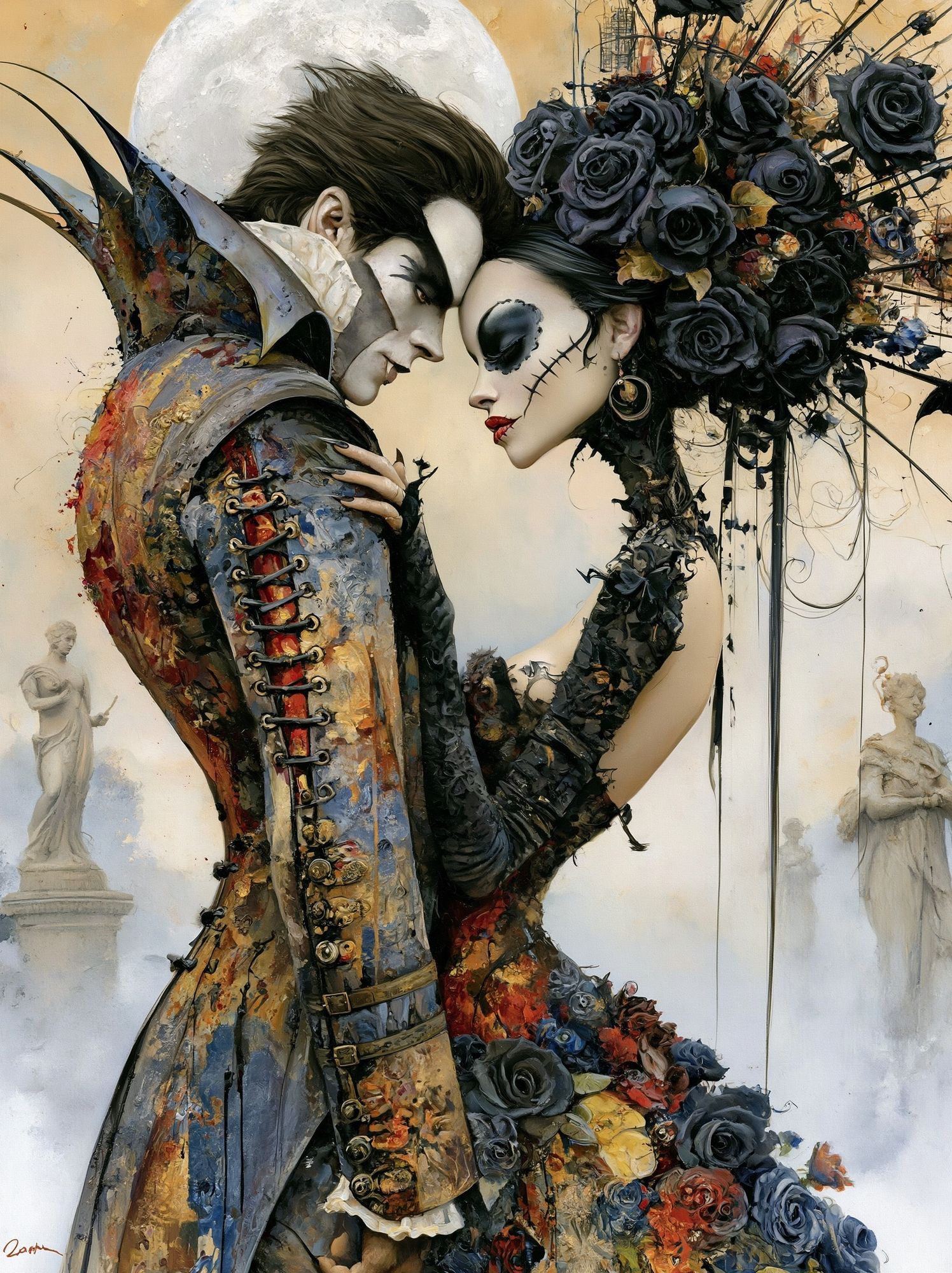 Gothic Lovers Surrealism Print. poster detail