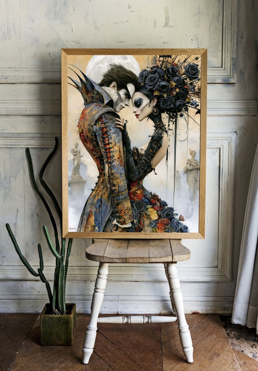 Gothic Lovers Surrealism Print. — room view 1
