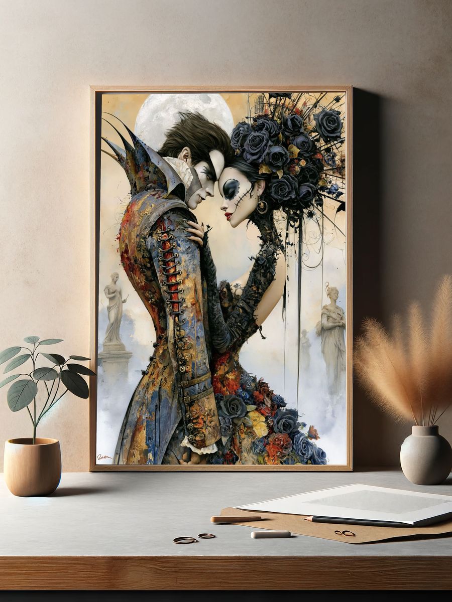 Gothic Lovers Surrealism Print. — room view 2