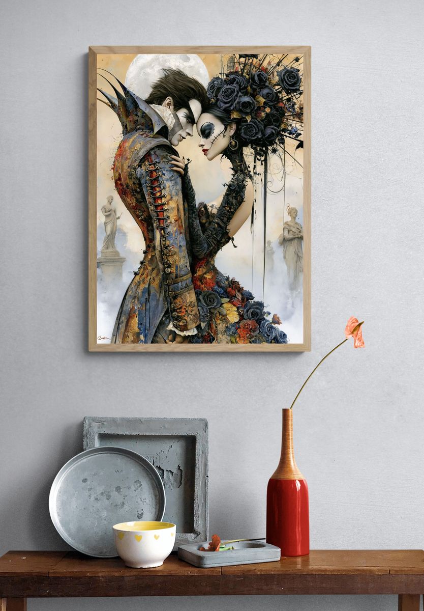 Gothic Lovers Surrealism Print. — room view 3