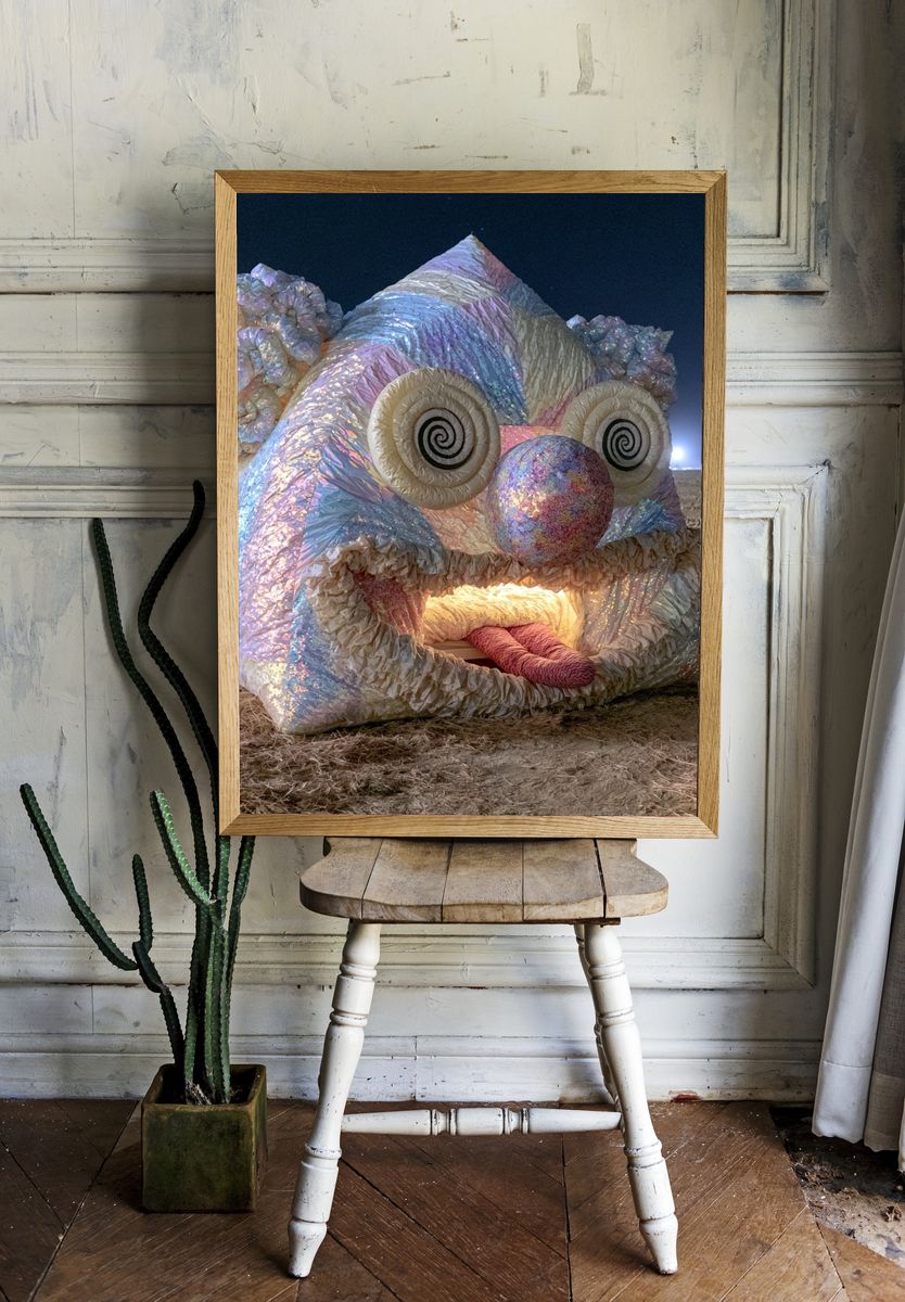 Surreal Night Sculpture Poster. — room view 1