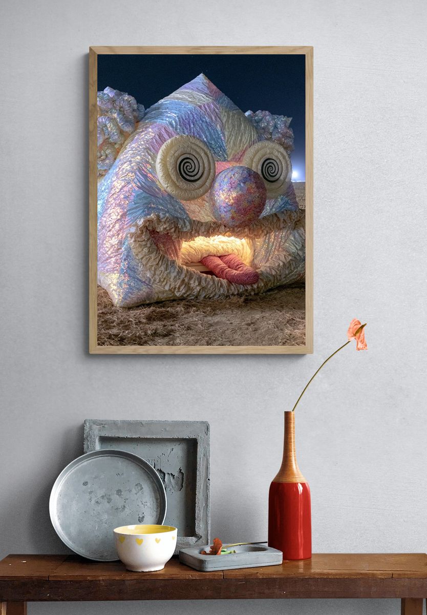 Surreal Night Sculpture Poster. — room view 3